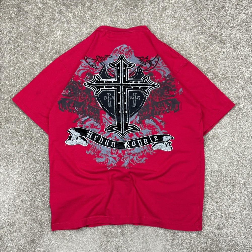 Vintage‎ Y2K Cross Grunge T Shirt Medium (Fits Large)